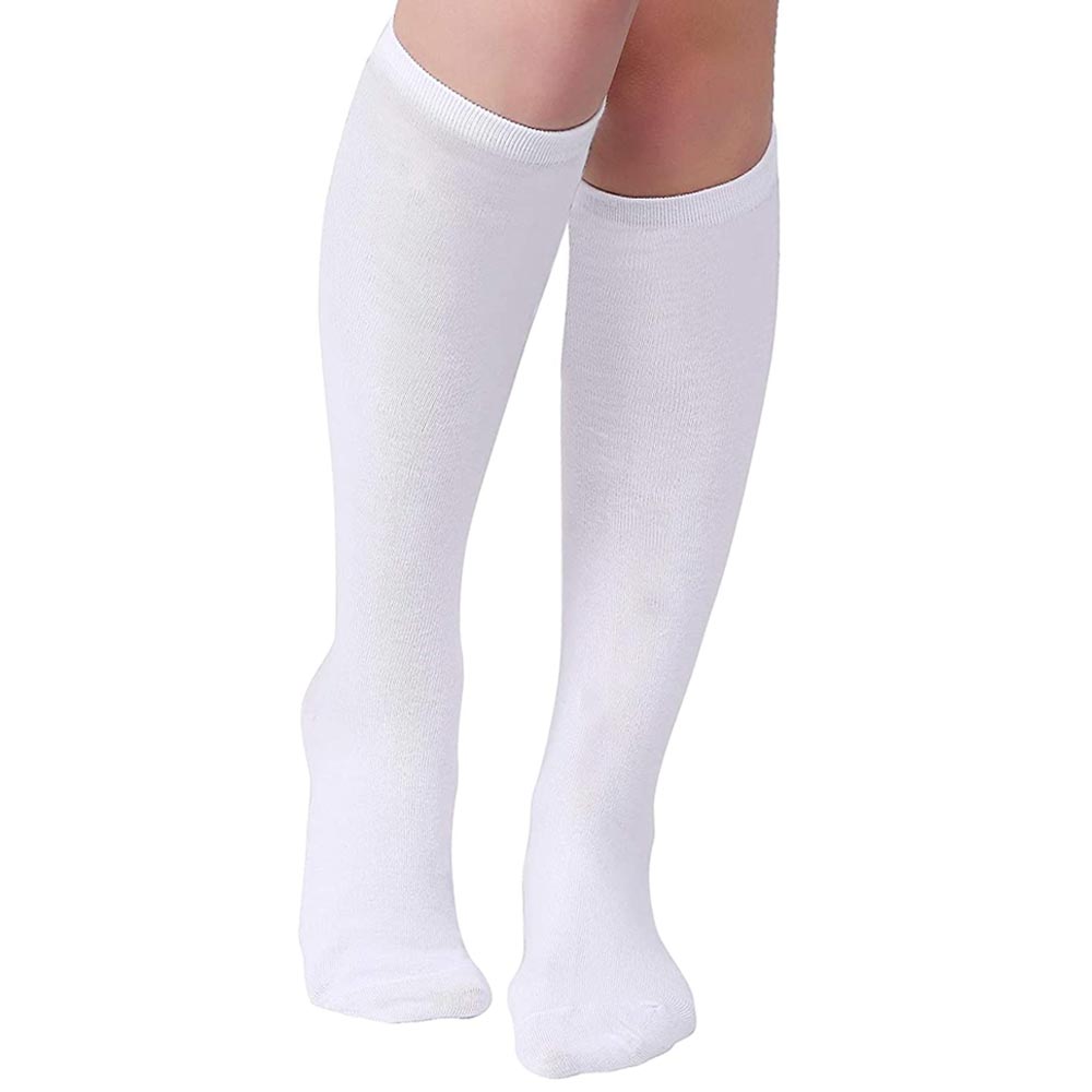 Knee High Socks School Girl Uniform Soccer Sport Women Girls White Size 9-11 6-8 - 第 19/25 張圖片